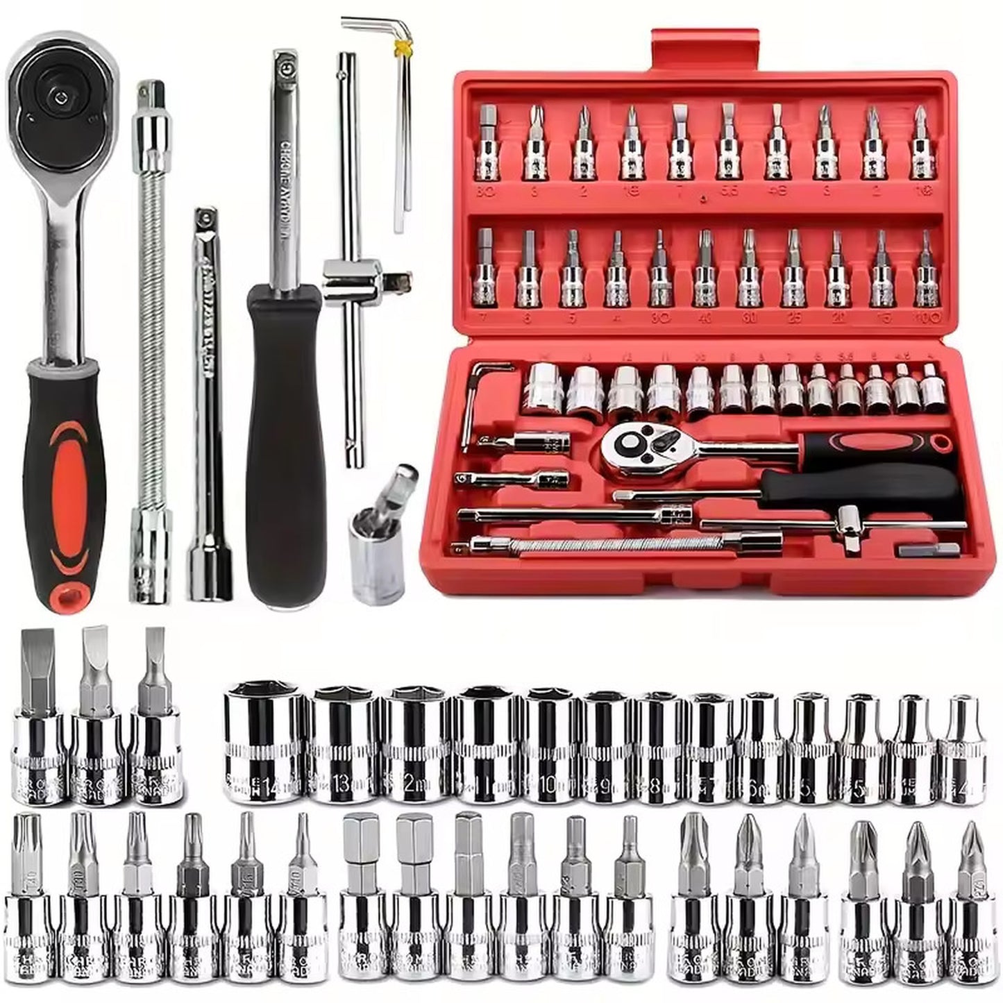 CAJA DE HERRAMIENTAS 46 PZS + ENVÍO GRATIS Y 40% DE DESCUENTO SÓLO HOY