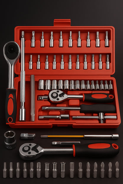 CAJA DE HERRAMIENTAS 46 PZS + ENVÍO GRATIS Y 40% DE DESCUENTO SÓLO HOY
